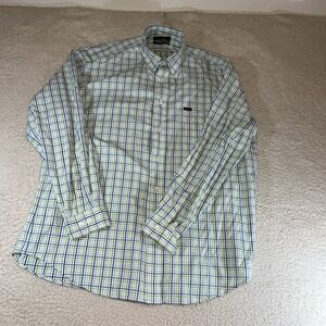 Faconnable Men's Relaxed Fit Shirt Multicolor Plaid Button Down Casual